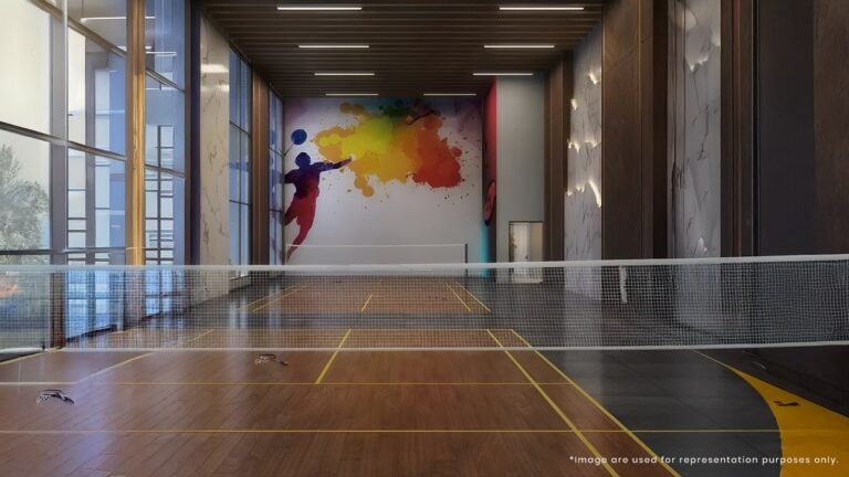 Sattva Lumina Apartment in Bangalore indoor badmintion court