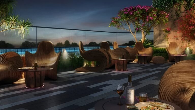 Sattva Lumina Apartment in Bangalore party area on terrace