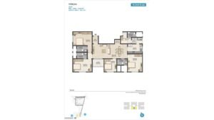 Sobha Royal Pavilion Apartment in Sarjapur Road Bangalore floor plan Type A2 4 BHK SBA - 2182 SFT CARPET AREA - 1631 SFT