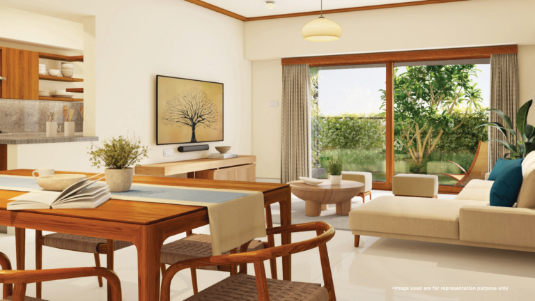 Total Environment Down By The Water Apartment in Jakkur Lake, North Bangalore living area