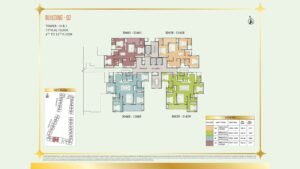 Brigade Eternia Apartment in Yelahanka, Bangalore Floor Plan Building -02 Tower H & I - Typical Floor 4th to 14th floor