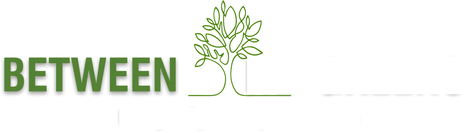 between the green logo