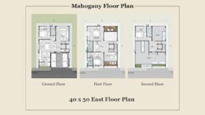 Lake Estate Villa Plots in Bangalore Mahogany Floor Plan 40 X 50 East floor plan