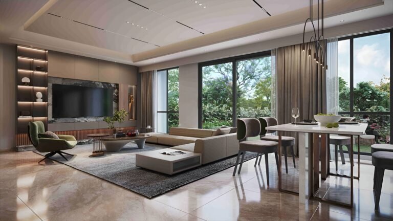 NVT OIKOS Villa in Whitefield, Bangalore living and dinning area-min