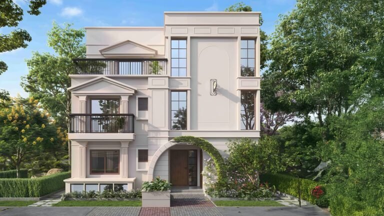 NVT OIKOS Villa in Whitefield, Bangalore villa front view-min