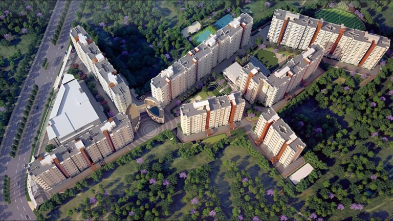 Sattva Park Cubix Apartment in North Bangalore Aerial View