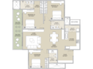 Century Immencity Floor Plan 3 BHK Luxe