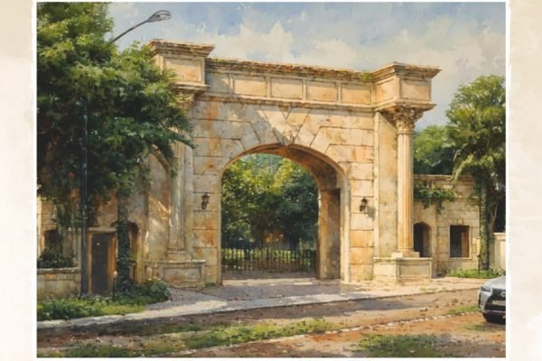 Legacy Mihira Villa Plots in STRR road, Bangalore entrance